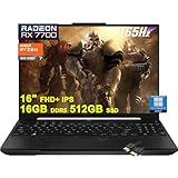ASUS TUF Gaming A16 Laptop | 16"" FHD+ 165Hz 100% sRGB | AMD 8-core Ryzen 7 7735HS | 16GB DDR5 512GB SSD | Radeon RX7700S 8GB Graphic (>RTX4060) | Backlit USB-C USB4 Win11Pro + HDMI Cable, Black