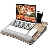 HUANUO Laptop Lap Desk - Portable Lap Desk with Pillow Cushion, Fits up to 15.6 inch Laptop, with Anti-Slip Strip & Storage Function for Home Office Students Use as Computer Laptop Stand, Book Tablet