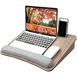 HUANUO Laptop Lap Desk - Portable Lap Desk with Pillow Cushion, Fits up to 15.6 inch Laptop, with Anti-Slip Strip & Storage Function for Home Office Students Use as Computer Laptop Stand, Book Tablet