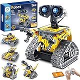 Sillbird Robot Building Kit with Remote Control Christmas STEM Gifts for Boys Age 8-13, Technic Coding Robotic Toys for Kids Birthday, Buildable 5in1 Models with 488 Pieces