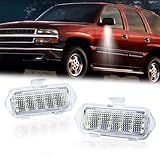 LED Puddle Mirror Lights for Chevy Silverado 1500 Classic Avalanche 1500 2500 GMC Sierra 1500 Classic Cadillac Escalade/Escalade ESV EXT Yukon XL 1500 2500, 6000K White