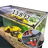 13.8 Feet DIY Magnetic Fish Aquarium Anti-Jumping net Cover, Mesh Screen Netting for Fish Aquarium Screen Top Cover, Reptiles from Jumping Out