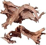 Jorewood Natural Large Aquarium Driftwood for Fish Tanks & Reptile Terrariums – 100% Safe Fish Tank Decorations, 2-Piece 10-14 Inch Unique Twisted Branches Low Tannin, Easy to Sink