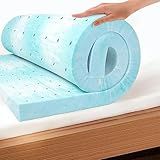 EGO Topper 3 Inch Queen Memory Foam Mattress Topper, Gel Foam Mattress Topper for Pressure Relief, Ventilated Design Bed Topper in a Box, CertiPUR-US Certified, 60"×80", Medium