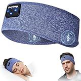 Perytong Sleep Headband Headphones, Sleeping Bluetooth 5.4 Headphones for Side Sleepers, Over-Ear Earphones with Ultra-Thin Stereo Speakers, Soft Sleep Mask Sports Headband for Men Women, Gadgets