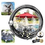 Landgarden Outdoor Misting Cooling System,Misting Line,Brass Mist Nozzles for Patio Garden Greenhouse