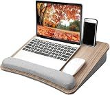 HUANUO Laptop Lap Desk - Portable Lap Desk with Pillow Cushion, Fits up to 15.6 inch Laptop, with Anti-Slip Strip & Storage Function for Home Office Students Use as Computer Laptop Stand, Book Tablet