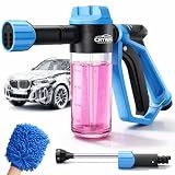 Car Wash Foam Gun for Garden Hose, with Microfiber Wash Mitt, Foam Sprayer