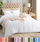 Utopia Bedding Duvet Cover Set with Pillowcases - 3 Pieces Bedding Duvet Cover with Zipper Closure - 1 Duvet Cover with 2 Pillowcases - Soft Brushed Microfiber (Queen, White)