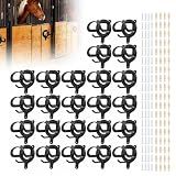 24 Counts Horse Bridle Rack, Bridle Bracket Bridle Hooks with Tubes & Screw