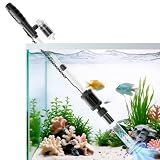 AKKEE Aquarium Vacuum Gravel Cleaner Handle Control, 8 in 1 Multifunctional 36W Electric Fish Tank Cleaner Vacuum for Automatic Water Change, Wash Sand, Water Circulation and Timed Off