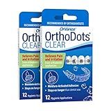 OrthoDots CLEAR – 24-Hour Protection | Sticks Better than Dental Wax | Moisture Activated Braces Wax Alternative for Pain Caused by Braces, Clear Aligner Trays, and Other Orthodontic Appliances