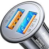 Super Fast Car Charger USB Fast Charge for iPhone 16e 16 15 14 13 12 11pro x 8 Samsung S25 S24 S23 S22 AINOPE Android Car Charger Adapter 45W All Metal Lighter USB Quick Charge