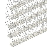 Valibe Bird Spikes Stainless Steel 60ft Coverage 56 Pack for Pigeons Small Birds Outdoor Use Bird Prevention Strips for Fence Crows Woodpeckers with 304 Stainless Steel Pins and Base Not Rusty