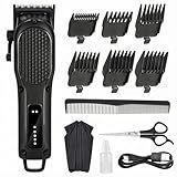 NUTCORE Men's Hair Clippers for Professional Hair Trimmer Cordless Rechargeable Powerful Beard Trimmer Hair Cutting Grooming Tool