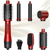5 in 1 Blow Dryer Brush - Hair Dryer Brush & Air Curling Wrap Styler with Negative Ion Technology, Hot Air Styler for Drying, Curling, Straightening, at Home Styling Gifts for Women