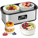 Probiotic Yogurt Maker with 1-48 Hour Time and 68-127℉ Temp Control, Yogurt Maker Machine with Auto-off, Make Homemade Delicious Yogurt For Family, Gifts for Friends