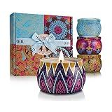 Scented Candles Gift Set for Women, 4 Pack Soy Wax Candles for Home Scented
