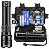 PHIXTON Rechargeable Flashlights 10000 High Lumens Long Range 3280 FT, Super Bright USB C LED Flashlight Long Lasting 15 Hours, Powerful Multifunctional Strong Flash Lights, for Camping