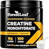 ForestLeaf Micronized Creatine Monohydrate Powder - Maximize Muscle Growth & Strength - Unflavored Creatine for Women and Men - 5G Per Serving - 100 Servings