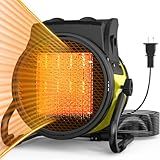 Outdoor Patio Heater, 1500W Outdoor Heaters for Patio Overheat Protection, 3S Fast Heating, Garage Heaters with Long Cord for Greenhouse, Patios, Outdoor Use