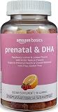 Amazon Basics Prenatal & DHA Gummy, Raspberry & Lemon Flavor, 90 Count (Previously Solimo)