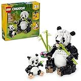 LEGO Creator 3 in 1 Wild Animals Panda Family - Building Toy with 3 Building Options, Panda, Penguin, or Orca - Animal Figures for Kids, Girls and Boys, Ages 8+ - Gift Idea for Birthdays - 31165