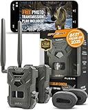SPYPOINT Flex-M Twin Pack Cellular Trail Cameras - Best Hunting Accessories, No WiFi Needed, GPS, Night Vision, Dual-Sim LTE, IP65 Water-Resistant Game Camera, 28MP Photos, 720p Videos + Sound (2)