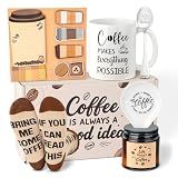 Coffee Lover Gifts for Women Men, Coffee Gift Basket for Birthday Christmas