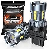 SEALIGHT 3156 3157 LED Bulb White Reverse Lights, 3056 3057 4057 4157 LED Light Bulb with Projector Replacement for Tail Light, Backup Light,Brake Parking, Automotive Back Up Light Bulbs, Pack of 2