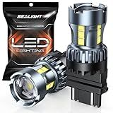 SEALIGHT 3156 3157 LED Bulb White Reverse Lights, 3056 3057 4057 4157 LED Light Bulb with Projector Replacement for Tail Light, Backup Light,Brake Parking, Automotive Back Up Light Bulbs, Pack of 2