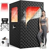 MUTAMA Portable Infrared Sauna Box for Home, 3L 1400W Steam Sauna Tent