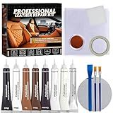 GLOWPOINT Leather Repair Kit for Furniture, Car Seats, Sofa, Jacket, and Purse, Vinyl Repair Kit with Super Easy Instructions to Match Any Color, Restore Any Glossy Leather Surface