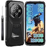 Blackview Fort 1 Rugged Phone Android 15,10000mAh Battery 12GB+128GB 2TB Expand Rugged Smartphone Unlocked, Gemini AI 6.56 Inch 90Hz, 4G T-Mobile Dual SIM IP69K Waterproof, Fingerprint/NFC/OTG/GPS