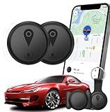 Tracking Devices for Cars Hidden, 2 Pack GPS Tracker for Vehicles Mini Portable GPS Tracker for Cars Splashproof for iOS Find My (iOS Only), No Monthly Fee Subscription No SIM Card Required-Black