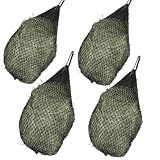 Country Pride Ultra Slow Feeder Hay Net, 1-Inch Openings to Slow Hay Consumption, Durable Woven Design, Top-Loading, Holds 5-6 Flakes, Compatible with Hay Hoops, 42-Inch, 42-Inch, 4 Pack (Black)
