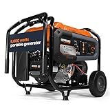 Generac 10,000/8,000-Watt Portable Gas Generator - Electric Start - Home Backup or RV Ready - Heavy Duty Frame - Quiet, Long Runtime, Emergency Power - 49-State Compliant