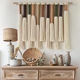 Jakalin Macrame Wall Hanging Handmade Yarn Fiber Art Boho Decor 27"Wx 22"L