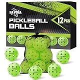 12 Pack Premium Outdoor Pickleball Balls, Meet USAPA Official Standards