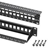 Cable Matters 1U 24 Port Keystone Patch Panel with Cable Management