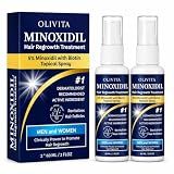 5% Minoxidil for Men and Women Hair Growth: Minoxidil Spray Hair Regrowth Treatment Serum with Biotin & Rosemary -Stop Hair Thinning and Hair Loss For Stronger Thicker Longer Hair 2 Pack