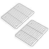 2 Pack Cooling Rack for Baking Stainless Steel, Heavy Duty Wire Rack Baking Rack, 11.7" x 9.4" Cooling Racks for Cooking, Fits Small Toaster Oven, Dishwasher Safe