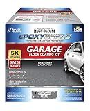 Rust-Oleum EpoxyShield Garage Floor Coating, Gloss Dark Gray, 1 Car Kit