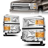 QLLUYTR Front Headlight Assembly for 2014-2015 Chevy Silverado Pickup