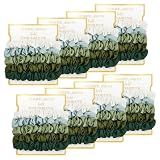 8 Pack Bridesmaid Gifts Satin Bridesmaid Scrunchies Soft Hair Ties Bachelorette Party Favors Hair Accessories for Women Bridesmaid Proposal Gift (Gradient Green)
