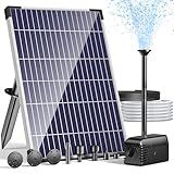 POPOSOAP 12W Solar Water Fountain Pump, Solar Water Pump with Flow Adjustable, Solar Pond Pump with Water Shortage Protection & 16.5FT Cord for Ponds, Garden, Waterfall, Hydroponics-P112H