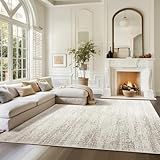 Srugn Washable Rugs 8x10 Area Rugs for Living Room,Rugs for Bedroom,Large Carpets,Ultra Soft Faux Wool Retro Dining Room Rug,Non Slip&Non-Shedding Low Pile Vintage Print Rug for Home Office Decor