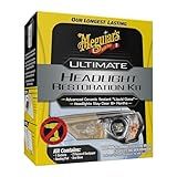 Meguiar's Ultimate Headlight Restoration Kit - The Perfect Headlight Repair Kit to Remove Yellowing and Cloudiness from Headlights - Easy to Use and Seals Headlights with 18 Plus Months of Protection