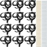 Swess 12 Counts Horse Bridle Rack, Bridle Bracket Bridle Hooks with Tubes and Screw, Horse Tack Storage Halter Hanger Metal Bridle Holder for Tack Room,Horse Blanket Rack,Bridle Holder Wall Mount