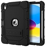 Azzsy Case for iPad (A16) 11th Generation 11 Inch 2025 / iPad 10th Generation 10.9 Inch 2022, [Built-in Pencil Holder] Heavy Duty Shockproof Rugged Protective Case, Black